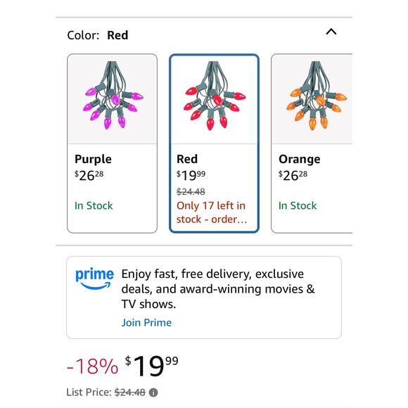 12PC Candy Cane Red White Christmas Holiday Decor Lights Stocking Holders Bells - Picture 4 of 10